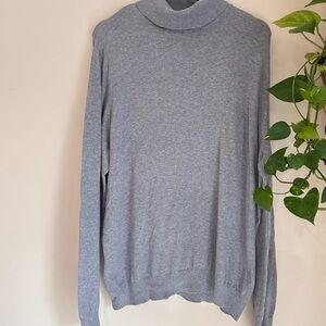 H&M Light Gray Turtleneck Sweater - Mens